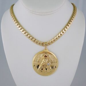 Cadenas & Colgantes/ Chain Men/Pendants/ 14K Real Color/ Plain/ 8mm x50cm// SET782