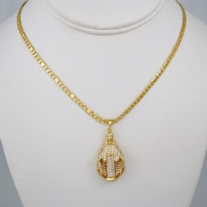 Cadenas & Colgantes/ Chain /Pendants /14K Real Color/Zircon Stone/ 4mmx60cm// SET791