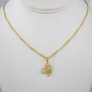Cadenas & Colgantes/ Chain W/Pendants /  14K Real Color/  Zircon Stone/  3mmx45cm// SET802