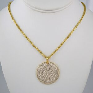Cadenas & Colgantes/ Chain W/Pendants /  14K Real Color/  Zircon Stone/  4mmx45cm// SET804