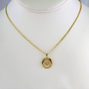 Cadenas & Colgantes/ Chain W/Pendants /  14K Real Color/  Zircon Stone/  2mmx45cm// SET873