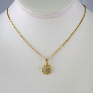 Cadenas & Colgantes/ Chain W/Pendants /  14K Real Color/  Zircon Stone/  2mmx45cm// SET875