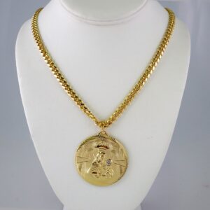 Cadenas & Colgantes/ Chain Men/Pendants/ 14K Real Color/ Plain/ 6mm x60cm// SET877