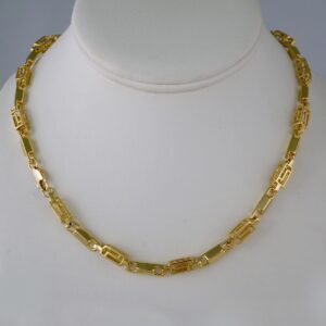 Cadenas/ Chain W/ 14K Real Color/  Plain/  6mmx45cm// SET888