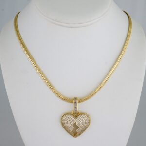 Cadenas & Colgantes/ Chain W/Pendants /14K Real Color/Zircon Stone/ 4mmx50cm// SET919