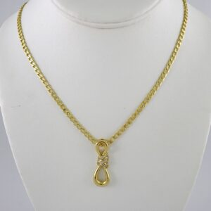Cadenas & Colgantes & Earrings/ Chain W/Pendants /  14K Real Color/  Zircon Stone/  3mmx45cm// SET932