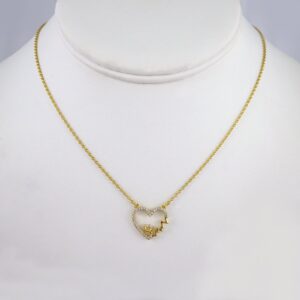 Cadenas & Colgantes/ Chain W/Pendants /  14K Real Color/  Zircon Stone/  2mmx45cm// SET955
