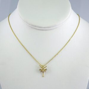 Cadenas & Colgantes/ Chain W/Pendants /  14K Real Color/  Zircon Stone/  2mmx45cm// SET987