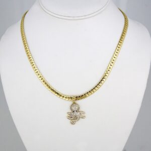 Cadenas & Colgantes/ Chain W/ Pendants/ 14K Real Color/ Zircon Stone/ 5mm x 40cm// SET99
